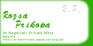 rozsa prikopa business card